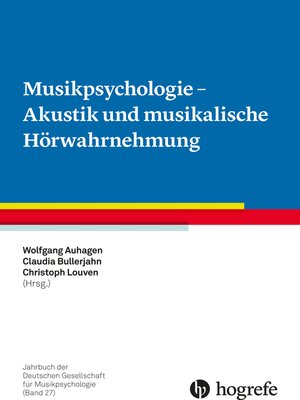 cover image of Musikpsychologie--Akustik und musikalische Hörwahrnehmung